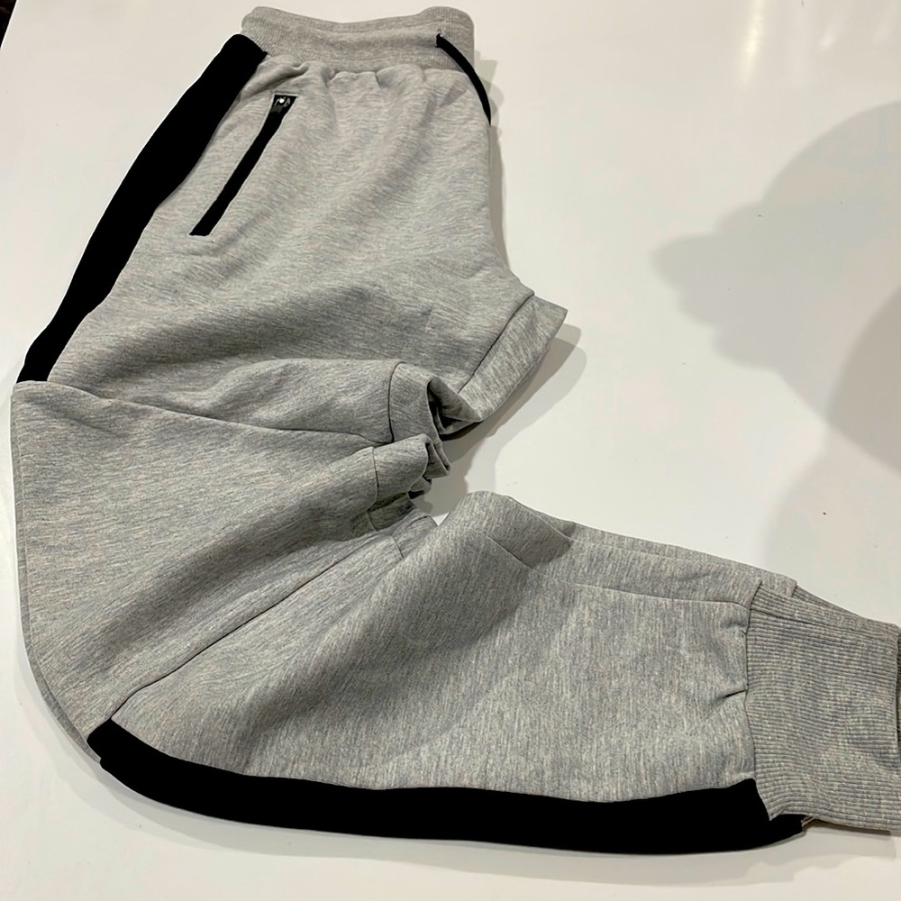 Fashion Moto Joggers in Grey with Black Lining BRAND NEW! NEVER WORN W/ TAGS!